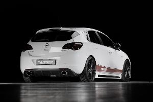 Heckeinsatz für Original Endschalldämpfer mit einem Endrohr Rieger Tuning passend für Opel Astra J