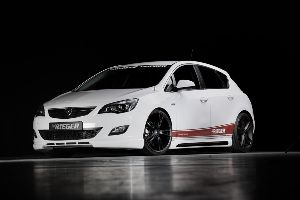 side skirt set with shaft and cutout Rieger Tuning fits for Opel Astra J
