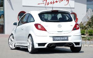 side skirt set with shaft and cutout carbon look 5 doors Rieger Tuning fits for Opel Corsa D
