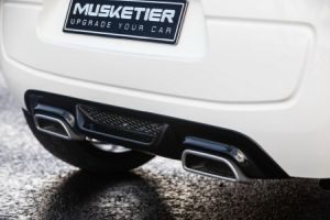 Musketier rear diffuser with alloy look tip covers fits for Peugeot 108