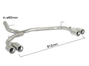 Ragazzon Endrohre in Edelstahl re .. passend für BMW Serie1 E81-E82-E87-E88