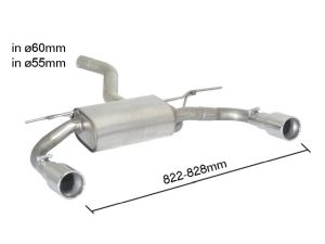 Ragazzon Endschalldämpfer in Edel .. passend für BMW Serie4 F32-F33-F36