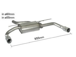 Ragazzon Endschalldämpfer in Edel .. passend für BMW Serie4 F32-F33-F36