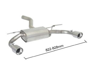 Ragazzon Endschalldämpfer in Edel .. passend für BMW Serie3 F30-F31-F34-F35