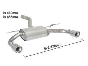 Ragazzon Endschalldämpfer in Edel .. passend für BMW Serie3 F30-F31-F34-F35