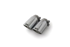 Remus Endrohr Set 2 Endrohre : 84 mm schräg, verchromt, mit einstellbarem Kugelanschluss passend für _Endrohre 2 Endrohre gerade