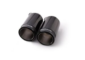 Remus Endrohr Set 2 Endrohre : 98 mm Street Race Black Chrome, mit einstellbarem Kugelanschluss passend für _Endrohre 2 Endrohre Street Race Black Chrome