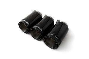 Remus Endrohr Set3 Endrohre : 98 mm Street Race Black Chrome, mit einstellbarem Kugelanschluss passend für _Endrohre 3 Endrohre Street Race Black Chrome