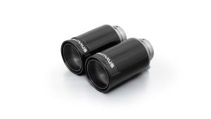 Remus Endrohr Set li/re je 2 Endrohre : 98 mm Street Race Black Chrome, mit einstellbarem Kugelanschluss passend für _Endrohre 4 Endrohre Street Race Black Chrome