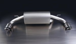 Remus sport exhaust centered with left/right each 1 tail pipe Ø 84 mm Carbon Race fits for BMW 1er F20 1,6l 125kw