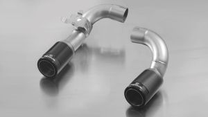 Remus Endrohr-Set li/re je 1 Endrohr  84 mm Street Race Black Chrome mit integriertem Klappensystem passend für _Endrohre 1 Endrohr Street Race Black Chrome