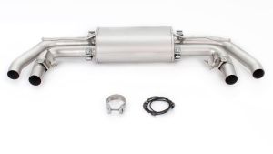 Remus Sport exhaust centered for L/R system (without tail pipes)with 2 integrated valves, incl. EC type approvalOriginal tube Ø 70 mm - REMUS tube Ø 70 mmThe activation of the valve is carried out using the original actuator via the vehicle onboard electr