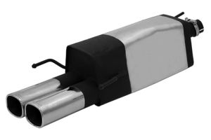 Remus sport exhaust with 2 tail pipes 92x78 mm fits for Opel Astra G 2,0l D 74kW