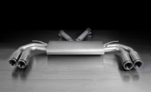 Remus Stainless steel sport exhaust system L/R, 4 stainless steel Street Race tips Ø 98 mm, EU approved for road usage (not for Cayenne S II V8 !) fits for Porsche Cayenne 4,8l V8 294kW