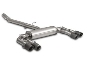 Remus OPF-Back-Anlage mittig für  links/rechts-Anlage (ohne Endrohre), mit 2 integrierten Klappen, inkl. (EG-) GENEHMIGUNG! passend für Seat Ateca 2,0l TSI 221kW 4drive (DNU mit OPF) 12/2018=>