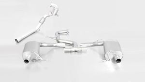 Remus Sport exhaust left and sport exhaust right (without tail pipes), incl. EC type approvalOriginal tube Ø 60 mm / REMUS tube Ø 65 mm fits for Seat Leon 2,0l TSI 213kW Cupra