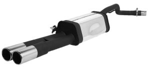 Remus sport exhaust with 2 tail pipes Ø 76 mm fits for Skoda Fabia 1,9l TDI 74kW