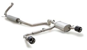 Remus Cat-back system consisting of:1x connection tube with flange connection fitting at the serial mounting points1x resonated front section (absorption principle)1x connection tube with spherical connection for mounting of the the sport exhaust1x sp