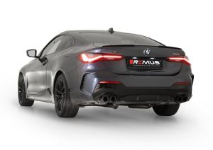 Remus sport exhaust with 2 tail pipes Ø 84 mm Street Race fits for BMW 4er G22 (G3C) M440i xDrive 3.0l 275kW (B58B30B, mit OPF) 06/2020=>