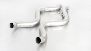 Remus connection tube for mounting of the sport exhaust left/right on original center silencer and REMUS Racing tube fits for BMW M3 4,0l V8 309kw
