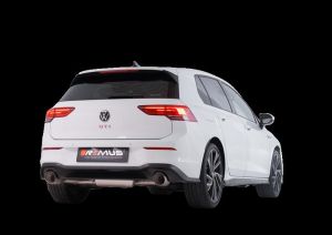 Remus Sportschalldämpfer mittig Für links/rechts Anlage (ohne Endrohre),inkl. (EG )GENEHMIGUNG! passend für Volkswagen Golf VIII 2,0l TSI DSG 180kW (DNP, mit OPF) ab 08/2020=>