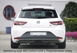 Rieger Heckeinsatz FR schwarz Doppelendrohr li./re. passend für Seat Leon 5F
