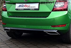 Milotec Auspuffdummies Set Alu brush passend für Skoda Fabia III NJ