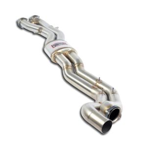 Supersprint Mittelschalldämpfer Twin Pipe passend für BMW E46 M3 CSL 3.2i  03 -> (Ø63,5mm)