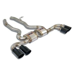 Supersprint Rear sport muffler  Race right OO100 + left OO100 Black fits for BMW F98 X4 M Competition (S58 - 510 PS - Modelle mit OPF) 2020 -> (Racing)