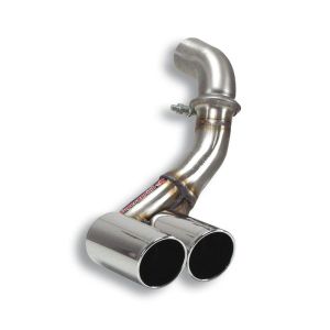 Supersprint Connecting pipe kit + Endpipe Right OO 80 fits for PORSCHE 997 Carrera 3.6i (325 HP) 04 - 08