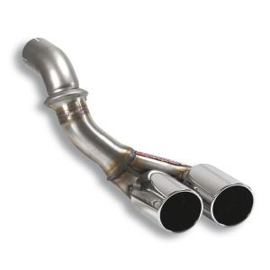 Supersprint Connecting pipe kit + Endpipe Left OO 80 fits for PORSCHE 997 Carrera 3.6i (325 HP) 04 - 08
