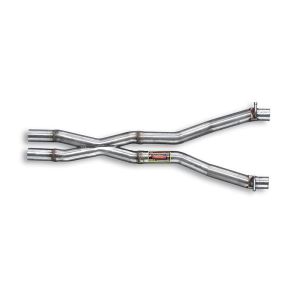 Supersprint Mittelrohrsatz Rechts + Links mit Verbindungsrohr X-Pipe passend für FERRARI 550 V12 Maranello