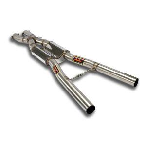 Supersprint Mittelschalldämpfer Rechts - Links + X-Pipe passend für BMW E61 (Touring) M5 5.0i V10 05 -(Impianto Ø70mm)