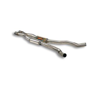 Supersprint Mittelschalldämpfer Rechts - Links + X-Pipe passend für BMW E63 Coupè M6 5.0i V10 05 -(Impianto Ø70 mm)