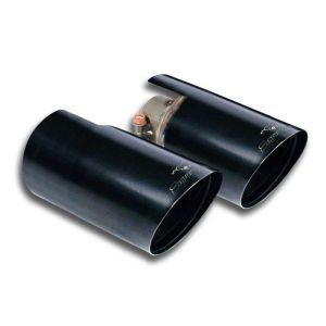 Supersprint Endpipes kit Right - Left -Racing- Black O90 fits for ALFA ROMEO 4C 1750 TBi (241 Hp) 2013 -
