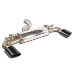 Supersprint Rear exhaust with valves right - left 145x95 -Black- fits for AUDI TT RS QUATTRO 2.5 TFSI (400 PS) 2017 -> (mit klappe)