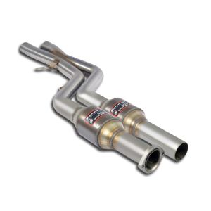 Supersprint Vorderrohr mit Sport Metallkatalysator Rechts - Links + -X-Pipe- passend für ALPINA B11 (E32) 3.5i (6 cil.) 87 -> 93