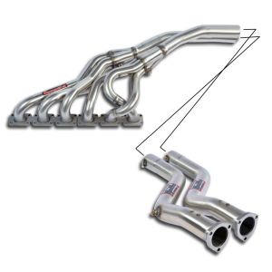 Supersprint Fächerkrümmer + Verbindungsrohre Edelstahl(Left Hand Drive) passend für BMW E30 Alle Modelle (Für M50 / M52 / M54 - 24v Motor conversion)
