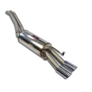 Supersprint Mittelrohrkit + Endschalldämpfer 90x70 passend für MERCEDES V126 SEL 420 85 -> 91