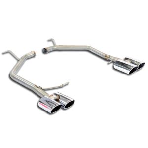 Supersprint Hinteres Rohr Rechts 100x75 + Links 100x75(Nachschalldämpfer-Entfall) passend für VW PASSAT B8 1.6 TDI (120 PS) 15 ->