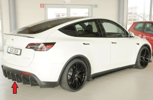 Rieger rear diffuser UL without CT fits for Tesla Model Y (003)