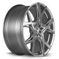 BARRACUDA PROJECT X Silver-brushed-Surface Felge 10x22 - 22 Zoll 5x112 Lochkreis