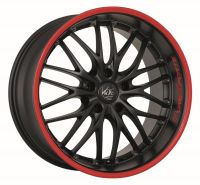 BARRACUDA VOLTEC T6 Mattblack Puresports / Color Trim rot Felge 7x17 - 17 Zoll 4x100 Lochkreis
