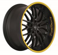 BARRACUDA VOLTEC T6 PureSports / Color Trim gelb Felge 7x17 - 17 Zoll 4x100 Lochkreis
