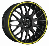 BARRACUDA KARIZZMA Mattblack Puresports / Color Trim gelb Felge 10,5x20 - 20 Zoll 5x120 Lochkreis