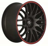 BARRACUDA KARIZZMA Mattblack Puresports / Color Trim rot Felge 10,5x20 - 20 Zoll 5x120 Lochkreis
