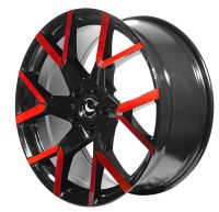 BARRACUDA TZUNAMEE EVO Black gloss Flashred Felge 8x18 - 18 Zoll 5x108 Lochkreis