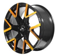 BARRACUDA TZUNAMEE EVO Black gloss Flashgold Felge 8x18 - 18 Zoll 5x108 Lochkreis