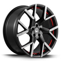 BARRACUDA TZUNAMEE EVO Dark Gunmetal brushed undercut Trimline red Felge 8x18 - 18 Zoll 5x100 Lochkreis
