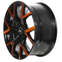 BARRACUDA TZUNAMEE EVO Black gloss Flashorange Felge 8x18 - 18 Zoll 5x100 Lochkreis